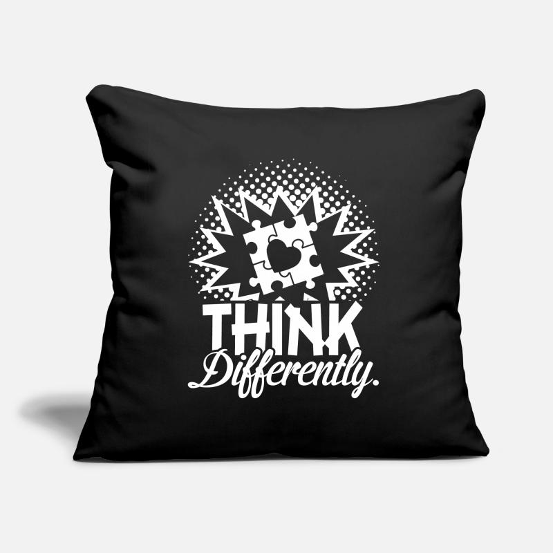 Sensibilisation à l'autisme L'autisme pense différemment Housse de coussin décorative 45 x 45 cm