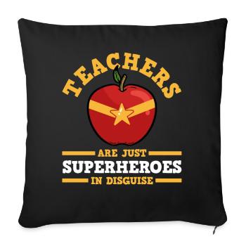 Teacher primary school teacher - Sofa pillowcase 17,3'' x 17,3'' (45 x 45 cm) - black - Front
