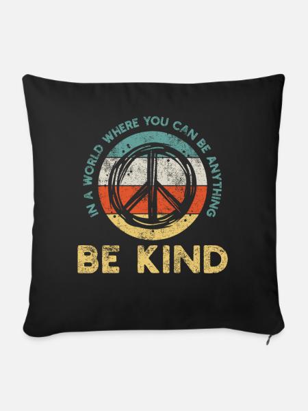 Be Kind - Sofakissenbezug 45 x 45 cm - Schwarz