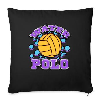 Water polo - Sofa pillowcase 17,3'' x 17,3'' (45 x 45 cm) - black - Front