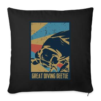 Gelbrandkäfer Geschenk - Sofakissenbezug 45 x 45 cm - Schwarz - Vorne