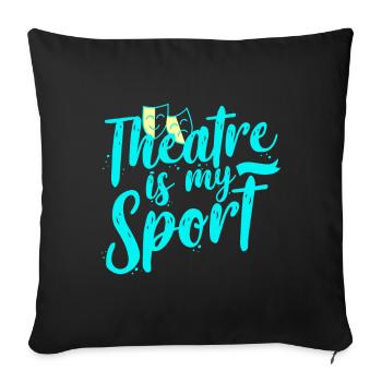 Acteur de théâtre - Housse de coussin décorative 45 x 45 cm - noir - Devant