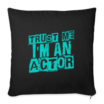 Acteur - Housse de coussin décorative 45 x 45 cm - noir - Devant