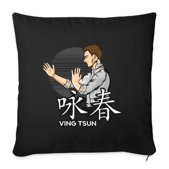 Ving Tsun Kung Fu - Sofa pillowcase 17,3'' x 17,3'' (45 x 45 cm) - black - Front