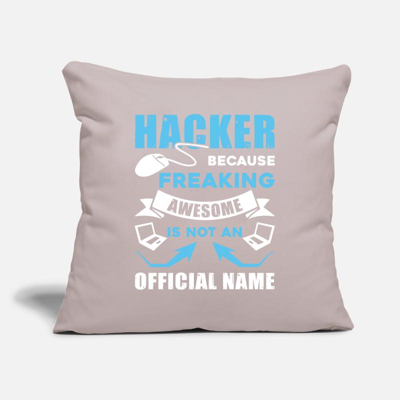 Hacker Awesome Hacker Housse de coussin décorative 45 x 45 cm