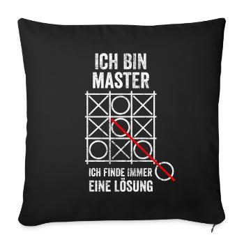 Master Studium Student - Sofakissenbezug 45 x 45 cm - Schwarz - Vorne