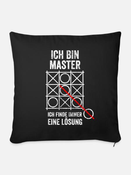 Master Studium Student - Sofakissenbezug 45 x 45 cm - Schwarz