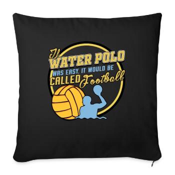 Water polo - Sofa pillowcase 17,3'' x 17,3'' (45 x 45 cm) - black - Front