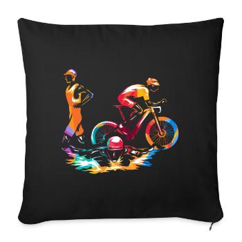 Triathlon Sport - Sofa pillowcase 17,3'' x 17,3'' (45 x 45 cm) - black - Front