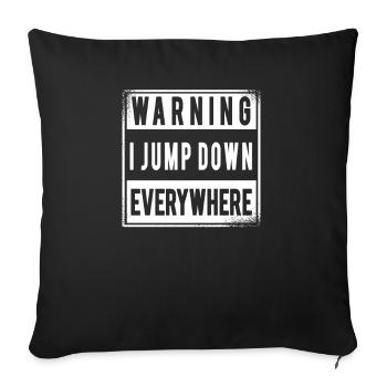 Skydiver Skydive Skydiving Fall - Housse de coussin décorative 45 x 45 cm - noir - Devant