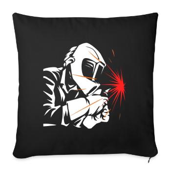 welder - Sofa pillowcase 17,3'' x 17,3'' (45 x 45 cm) - black - Front