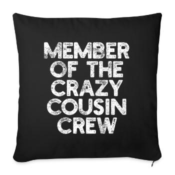 Cousins - Sofa pillowcase 17,3'' x 17,3'' (45 x 45 cm) - black - Front