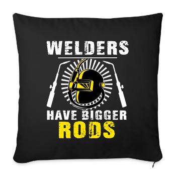 Welding - Sofa pillowcase 17,3'' x 17,3'' (45 x 45 cm) - black - Front