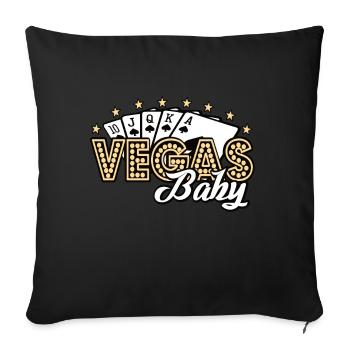 lire le jeu vegas - Housse de coussin décorative 45 x 45 cm - noir - Devant