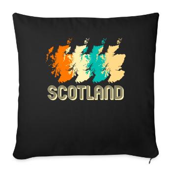 Scotland - Sofa pillowcase 17,3'' x 17,3'' (45 x 45 cm) - black - Front