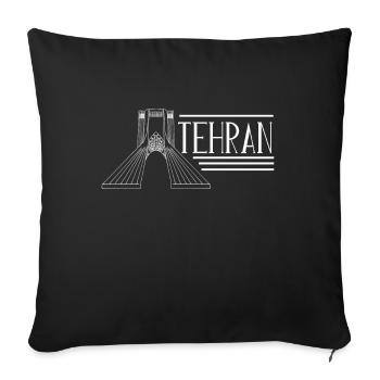 City trip - country - world city Tehran - Sofa pillowcase 17,3'' x 17,3'' (45 x 45 cm) - black - Front