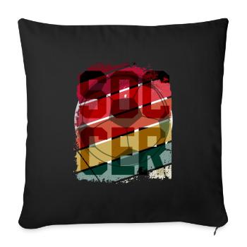 Soccer Retro - Sofakissenbezug 45 x 45 cm - Schwarz - Vorne
