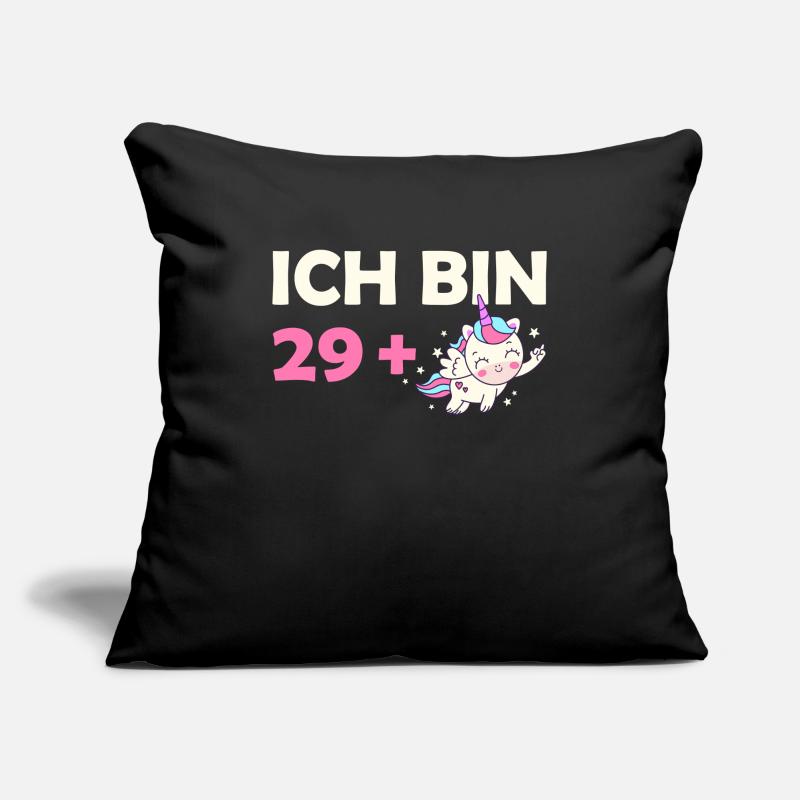 Ich bin 29 Plus 30. Geburtstag Einhorn Sofakissenbezug 45 x 45 cm