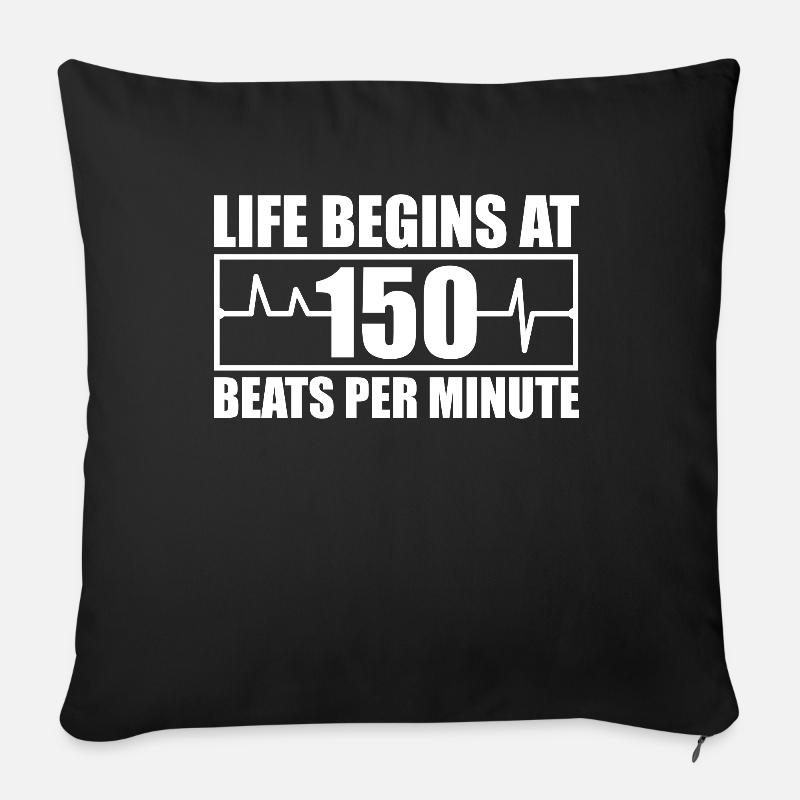Hardstyle 150 BPM - Sofakissenbezug 45 x 45 cm - Schwarz