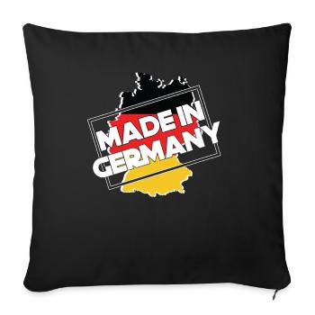 Made in Germany - Sofa pillowcase 17,3'' x 17,3'' (45 x 45 cm) - black - Front
