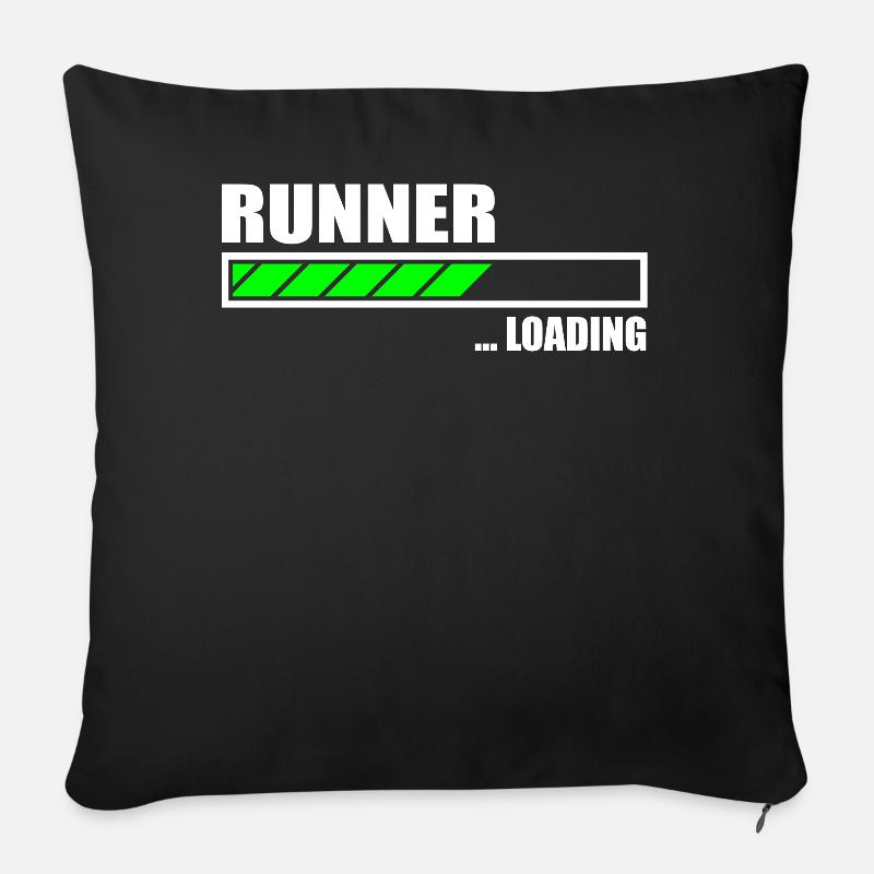 Runner Loading Bar - Sofakissenbezug 45 x 45 cm - Schwarz