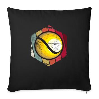 Tennis Ball Sport Retro Vintage - Sofakissenbezug 45 x 45 cm - Schwarz - Vorne