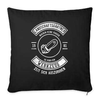 Landschaftsgärtner Galabau Gala Bau Gärtner Garten - Sofakissenbezug 45 x 45 cm - Schwarz - Vorne