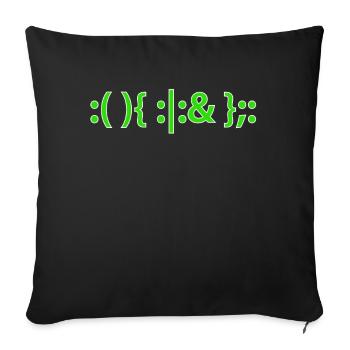 Bash Fork Bomb Shirt for Linux Unix Geeks - Housse de coussin décorative 45 x 45 cm - noir - Devant