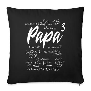 Father-to-be Father of Three Dad 3 Kids Math - Sofa pillowcase 17,3'' x 17,3'' (45 x 45 cm) - black - Front