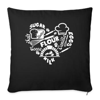 Baker Baker Heart - Sofa pillowcase 17,3'' x 17,3'' (45 x 45 cm) - black - Front