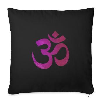 Om Mandala Violett - Sofakissenbezug 45 x 45 cm - Schwarz - Vorne