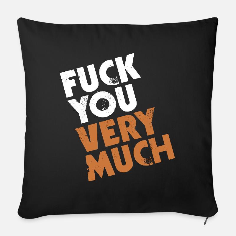 Je te baise beaucoup - Housse de coussin décorative 45 x 45 cm - noir
