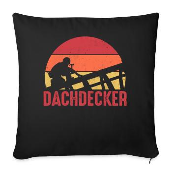 Dachdecker - Sofakissenbezug 45 x 45 cm - Schwarz - Vorne