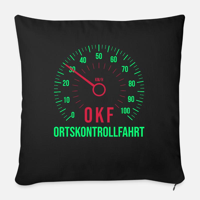 OKF Ortskontrollfahrt Ort kontrollfahrt - Sofakissenbezug 45 x 45 cm - Schwarz