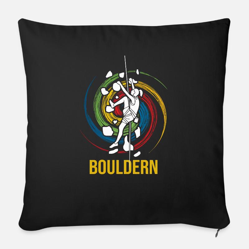 Bouldern - Sofakissenbezug 45 x 45 cm - Schwarz