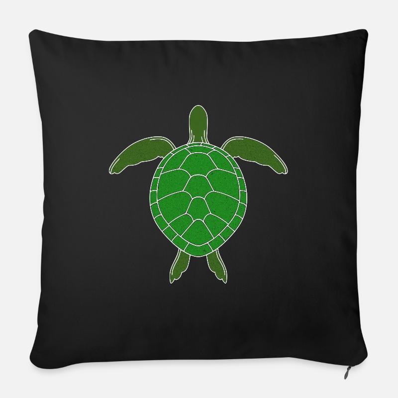 Schildkröte - Sofakissenbezug 45 x 45 cm - Schwarz