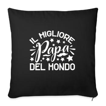 Best dad in the world Italian - Sofa pillowcase 17,3'' x 17,3'' (45 x 45 cm) - black - Front