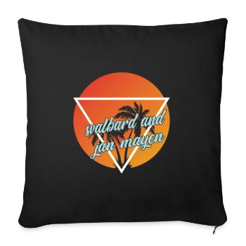 svalbard and jan mayen vacation and holiday destination - Sofa pillowcase 17,3'' x 17,3'' (45 x 45 cm) - black - Front