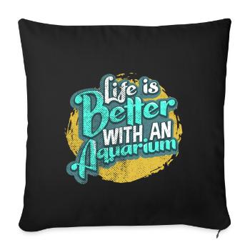 Aquarium - Sofa pillowcase 17,3'' x 17,3'' (45 x 45 cm) - black - Front
