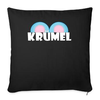 Kosename Krümel Geschenkidee - Sofakissenbezug 45 x 45 cm - Schwarz - Vorne