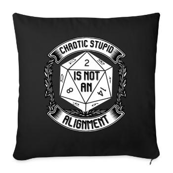 Funny RPG DICE board game design with saying - Sofa pillowcase 17,3'' x 17,3'' (45 x 45 cm) - black - Front