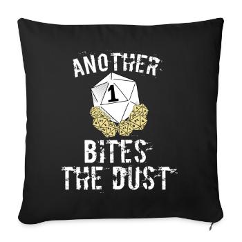 Cubes drôles RPG Stratégie Jeu de société Proverbe - Housse de coussin décorative 45 x 45 cm - noir - Devant