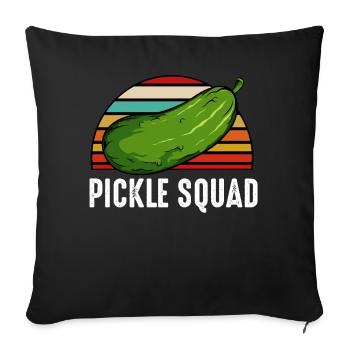 Pickle Squad Pickle Squad Retro Style Vintage Pickle - Sofa pillowcase 17,3'' x 17,3'' (45 x 45 cm) - black - Front
