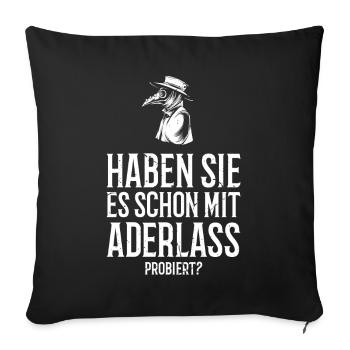 Pest Doktor Plague Doctor Arzt Virus Mittelalter - Sofakissenbezug 45 x 45 cm - Schwarz - Vorne