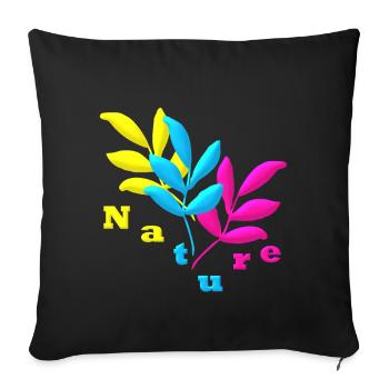 Nature - Sofa pillowcase 17,3'' x 17,3'' (45 x 45 cm) - black - Front