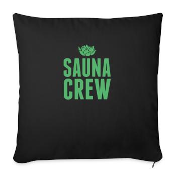 Sauna team - Sofa pillowcase 17,3'' x 17,3'' (45 x 45 cm) - black - Front