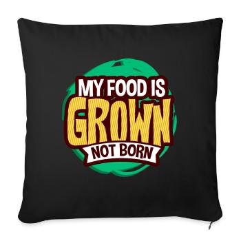 Vegan Veganer - Sofakissenbezug 45 x 45 cm - Schwarz - Vorne