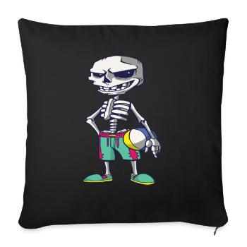 Skeleton Beach Vollyball Vollyball - Sofa pillowcase 17,3'' x 17,3'' (45 x 45 cm) - black - Front