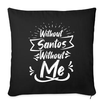 Nom de Santos - Housse de coussin décorative 45 x 45 cm - noir - Devant