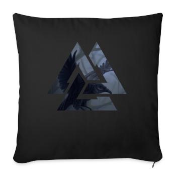 Viking Viking Valhalla Odin Thor Nordmann Rabe - Sofa pillowcase 17,3'' x 17,3'' (45 x 45 cm) - black - Front